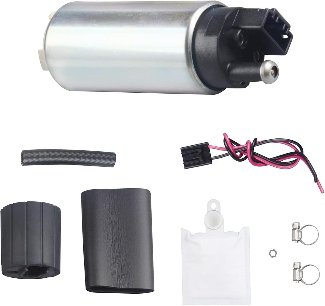 255LPH Electric Fuel Pump High Performance Replace Walbro GSS341 with Installation Kits