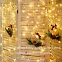 Battery Operated Curtain Lights,9.8ft9.8ft 300 LED Curtain Lights with Remote Timer 8 Modes, Waterproof Hanging Fairy Lights for Outdoor Indoor Wedding Christmas Decor (Warm White)