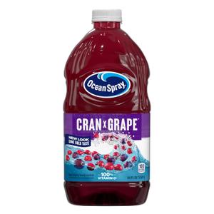 Ocean Spray Crangrape Drink, 64-Ounce Bottles (Pack of 8), BBD 11/10/2025