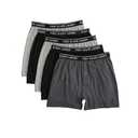 POLO RALPH LAUREN 5 Pack Classic Fit Cotton Knit Boxers 2 Andover Heather/Madison Heather/2 Polo Black M