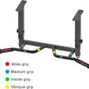 SELEWARE Heavy Duty Welded Pull Up Bar, Versatile Doorway Wall Mount, Joist Mounted, and Ceiling Mounted Chin Up Bars, Thick Metal Sturdy Construction for Full Body Workouts Support 500 lbs