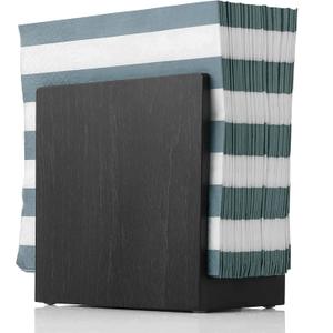 Napkin Holder For Table - Wooden Farmhouse Napkin Holders, Black Simple Upright Vertical Dining Table Cocktail Napkins Dispenser, Kitchen Rustic Natural Walnut Wood For Paper Napkins