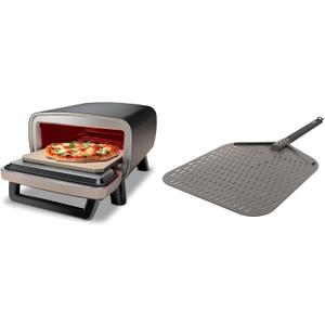 Ninja | Outdoor Pizza Oven with 19.5" Perforated Pizza Peel | Includes 12" Pizza Stone & 12" Bake Pan | 5 Pizza Presets Neapolitan, Thin Crust, New York, Pan & Custom | 700F Max Temp | Electric Ninja | Outdoor Pizza Oven with 19.5" Perforated Pizza Peel | Includes 12" Pizza Stone & 12" Bake Pan | 5 Pizza Presets Neapolitan, Thin Crust, New York, Pan & Custom | 700F Max Temp | Electric