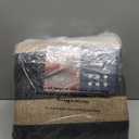 Lahome Elance Striped Easy Jute Area Rug 6x9, Outdoor Patio Rug Neutral Black Carpet for Living Room Classroom, Farmhouse Low Pile Non Slip Non Shedding Floor Carpet for Dining Room Office