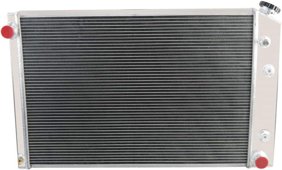 Primecooling 56MM 3 Row Core Aluminum Radiator for GMC Chevrolet C/K Series Pickup Trucks, Multiple V8 Models 1973-1991