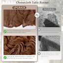 10 Pack Brown Cheesecloth Table Runner 17x108 Inch Semi Sheer Boho Rustic Gauze Cheese Cloth Table Runners for Wedding Party Birthday Baby Shower Home Dcor