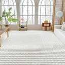 White Rabbit Plush Rug 6'x9', Fluffy Faux Fur Shaggy Area Rug for Nursery, Kids Room Decor, Soft Fuzzy Carpet for Living Room, Bedroom, Teen Girls Room