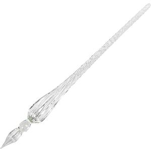molshine Handmade Glass Dip Pen Crystal Calligraphy Pen Signature Dipped Pen for Artist Women Men Teens,Writing Drawing Decoration Gifts (Transparent)