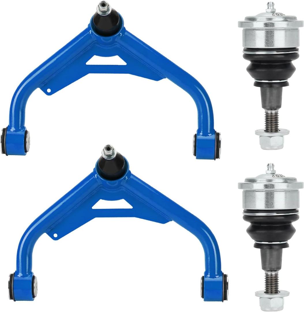 Front Upper Control Arms Lift 2-4" for Chevy Silverado 2500 3500 HD 2000-2010, GMC Sierra 2500 3500 HD 2000-2010, with ReplaceBall Joints, Adjustable Suspension Kit 4Pcs