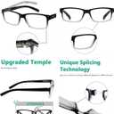 (Must Buy Both Eye) Black Clear-Right Eye +4.00 Reading Glasses with Different Strength for Each Eye