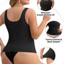 USEASY Tummy Control Shapewear for Women No Show Slimming Tank Top Seamless Camisole Tops Soft Cami Shapewear for Women Black S (Black, S)