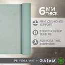 Gaiam Performance TPE Yoga Mat, 6mm Non-Slip (Speckled Sea Salt)