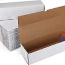 25 Pack 14x4x3 Card Toploader Storage Boxes Brown White, Each Box Hold 400 Count 35PT 3x4 Trading Sport Cards