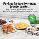 Hamilton Beach 6-Quart Slow Cooker with 3 Cooking Settings, Dishwasher-Safe Stoneware Crock & Glass Lid, Silver (33665G)