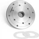 6" Face Plate with 1X8TPI Thread, with Two Nylon Washers for Woodturning lathe,12 Mounting Holes.