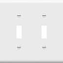 ENERLITES Quad Light Switch Wall Plate, Standard Size 4-Gang 4.50" x 8.19", Unbreakable Polycarbonate Thermoplastic, 8814-W, White