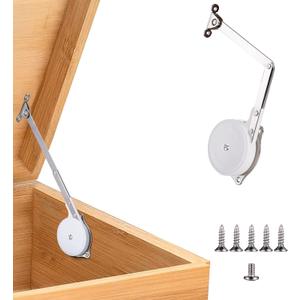 1 Pack | Toys Box Hinges Soft Close - HBL’ Lid Support Chest Hinges for Wooden Toy Box, Cedar, Storage Trunk & Benches, Made of Zinc Alloy, Safety & Heavy Duty