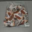 Girl's Cami Short Dress, Sleeveless Print Outfits Summer tropical romper for kids 4-12t (Brown)