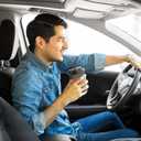 100 Pack - 12 oz Disposable Coffee Cups To Go with Lids Sleeves and Straws 100% Biodegradable & Compostable Pla Eco Friendly Paper Coffee Cups for Tea Coffee Hot Chocolate