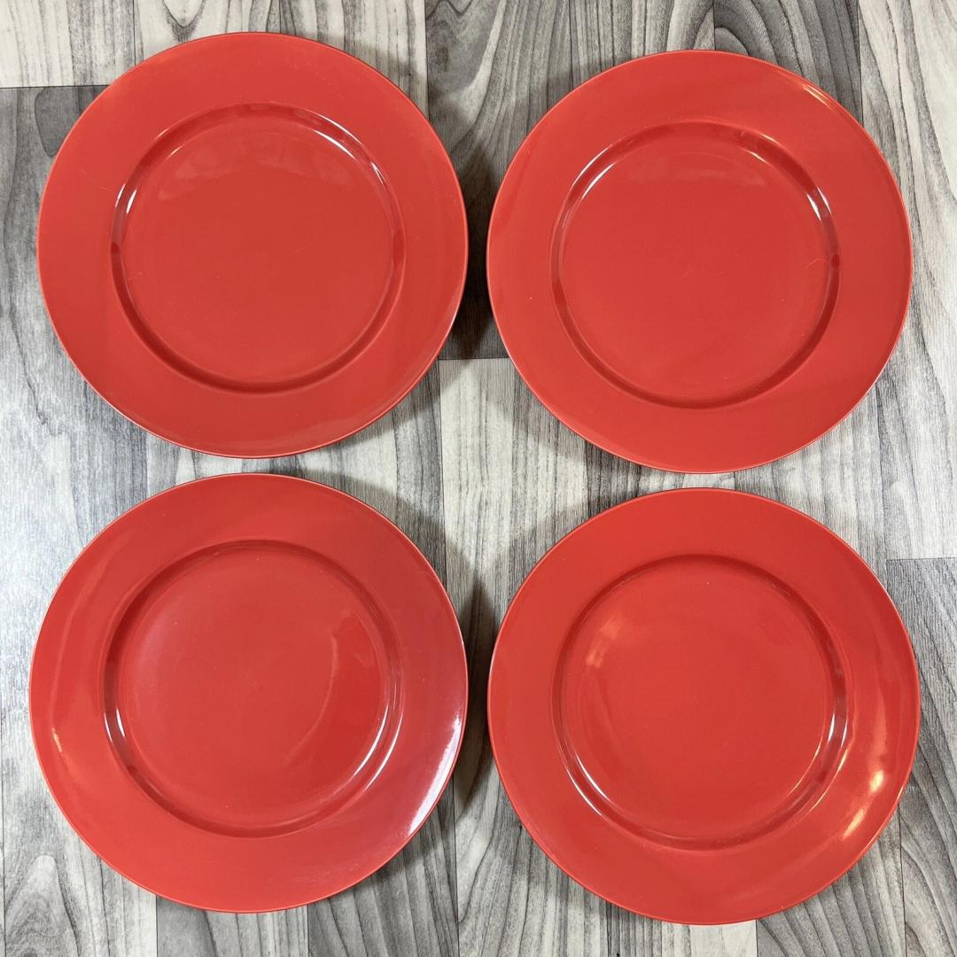 joy akkess 50 PCS Red Plastic Plates Heavy Duty Red Plates Disposable include 25 Dinner (10.25") & Dessert/Salad (7.5") for Valentine's Day, Birthday, Wedding