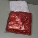 VitalCozy 4 Panels Backdrop Curtains 2 Pcs 4 x 10 ft Sequin Glitter 2 Pcs 7 x 10 ft Chiffon Photo Background Curtains for Graduation Wedding Birthday Party Decorations(White, Red)