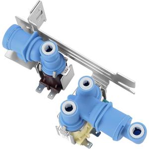 242252702 Refrigerator Water Inlet Valve Fit for Fr-igidaire Ken-more Elec-trolux Cro-sley Fridge Triple Solenoid Inlet Water Valve Replace 240505101 240531101 K-76150 WV2702241 636701 by Fetechmate