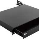 Tecmojo 1U Rack Drawer,Rack Mount Drawer for 19in Network Equipment/Server/AV Rack or Cabinet Enclosure,Sliding and Lockable Server Rack Drawer - Load-Bearing 44lb (20kg),with Cable Management Holes