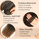 Ombre Blonde Passion Twist Hair 14 Inch 8 Packs Passion Twist Crochet Hair For Black Women Water Wave Braiding Hair Curly Long Spring Twist Hair Synthetic Hair Extension(14 Inch,T27)