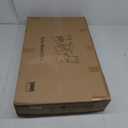 LAMMOON Patio Bistro Set Folding Square Table and Chairs,3 Pieces Patio Dining Sets for Garden Indoor Outdoor,Metal Frame Furniture(Black)