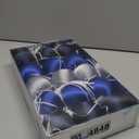 3.15 Inch Velvet Christmas Tree Ornaments15 Pcs Christmas Balls Bulk Set Plastic Shatterproof Xmas Hanging Ornaments Decorations for Tree Garland(Blue Gray Brown)