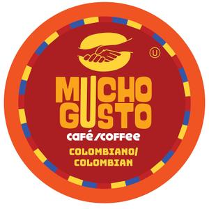 Mucho Gusto Colombian Medium Coffee Pods, Compatible with K Cup Brewers Including 2.0, 40 Count (Pack of 1), Exp Date: 08/30/25