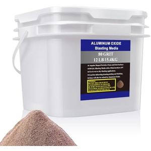 Aluminum Oxide - 12 LBS - Medium to Fine Sand Blasting Abrasive Media for Blasting Cabinet or Blasting Guns. #80 GRIT