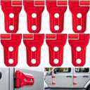 Door Hinge Cover Trim Exterior Accessories Decoration for 2018-2025 Jeep Wrangler JL JLU Sport Sahara Freedom Rubicon Unlimited & Gladiator JT 2-Door and 4-Door (Red 8PCS)