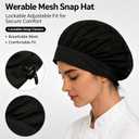 4 or 8 Pack Chef Hat Kitchen Cooking Chef Cap Adjustable Food Service Hair Nets Reusable Washable Mesh Bouffant Beanie
