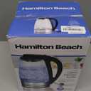 Hamilton Beach 1.7L Electric Kettle, Water Boiler & Heater, LED Indicator, Built-In Mesh Filter, Auto-Shutoff & Boil-Dry Protection, Cordless Serving, Clear Glass (40864) (1.8 Quarts)