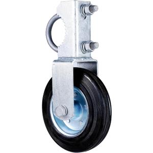 6'' Heavy Duty Gate Wheel: Chain Fence Gate Support Wheel with Solid Rubber for Metal Tube Gate, Hot-Dip Galvanized Frame, 550lbs Capacity for Metal Swing Gate, Farm, Cattle Gate. TOOLTRIZ, Pack of 2 