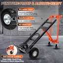 4in1 Heavy Duty Convertible Hand Truck, Alloy Steel Dolly Cart with Wheels