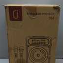 Karaoke Machine, Portable Bluetooth 5.3 Speaker with 2 Wireless Microphones for Adults, PA System with Echo Adjustment, Support TWS/TF Card/USB/AUX/TVs Connected