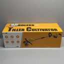 21V Cordless Tiller Cultivator, 360 Max RPM Cordless Electric Garden Tiller with 2 * 3.0 Ah Battery & Fast Charger, 9.06" Tilling Width, 6.3" Depth, Portable Rotary Tiller for Lawn Soil Cultivation