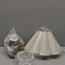 Light Blue Small Bedside Mini Table Lamp for Bedroom, Cute Bedroom Lamps for Nightstand, Cute Mini Table Lamps for Small Spaces with Scalloped Shade for Kitchen Counter, Bookshelf, Kids Dorm, Office (On/Off Switch)