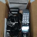 Panasonic Cordless Phone 2 Handsets System Expandable with Amber Backlit Display  KX-TGC352B (Black)