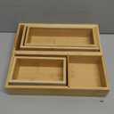 Bamboo Drawer Organizer 5 Pcs for Kitchen Multi-purpose Storage Dividers for Kitchen, Office, Jewelry, Cosmetics, Wooden Drawer Dividers for Drawer Organizer Desk Organizer Gift for Women Gifts Idea (1)