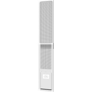 Hakuna Pets V2 Patio Pet Door Screen Insert Panel for Sliding Doors, Fits Door Track Min Ht 62.99" to Max Ht 84.25",UV Resistant Mesh, Locking Magnetic Dog Door, Easy Install and Removal, Large, White