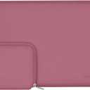 MOSISO Laptop Case 16 inch, 15-15.6 inch Laptop Sleeve Bag Compatible with MacBook Pro 16 M5 M4 M3 M2 M1, HP Acer Dell Lenovo ASUS Notebook, Neoprene Computer Sleeve Bag with Small Case, Dusty Rose