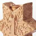 WDS WONDROUS Christmas Candle Holders Snowflake  Set of 4 Gold Star Candlestick Holder Hexagon, Taper Candle Holders for Christmas Table Centerpieces, Xmas Home Decor