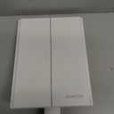 deweisn Floor Mount Tri-Fold Lighted Vanity Mirror with 21 LED Lights, Touch Screen and 3X/2X/1X Magnification, Two Power Supply Modes Make Up Mirror,Travel Mirror (White)