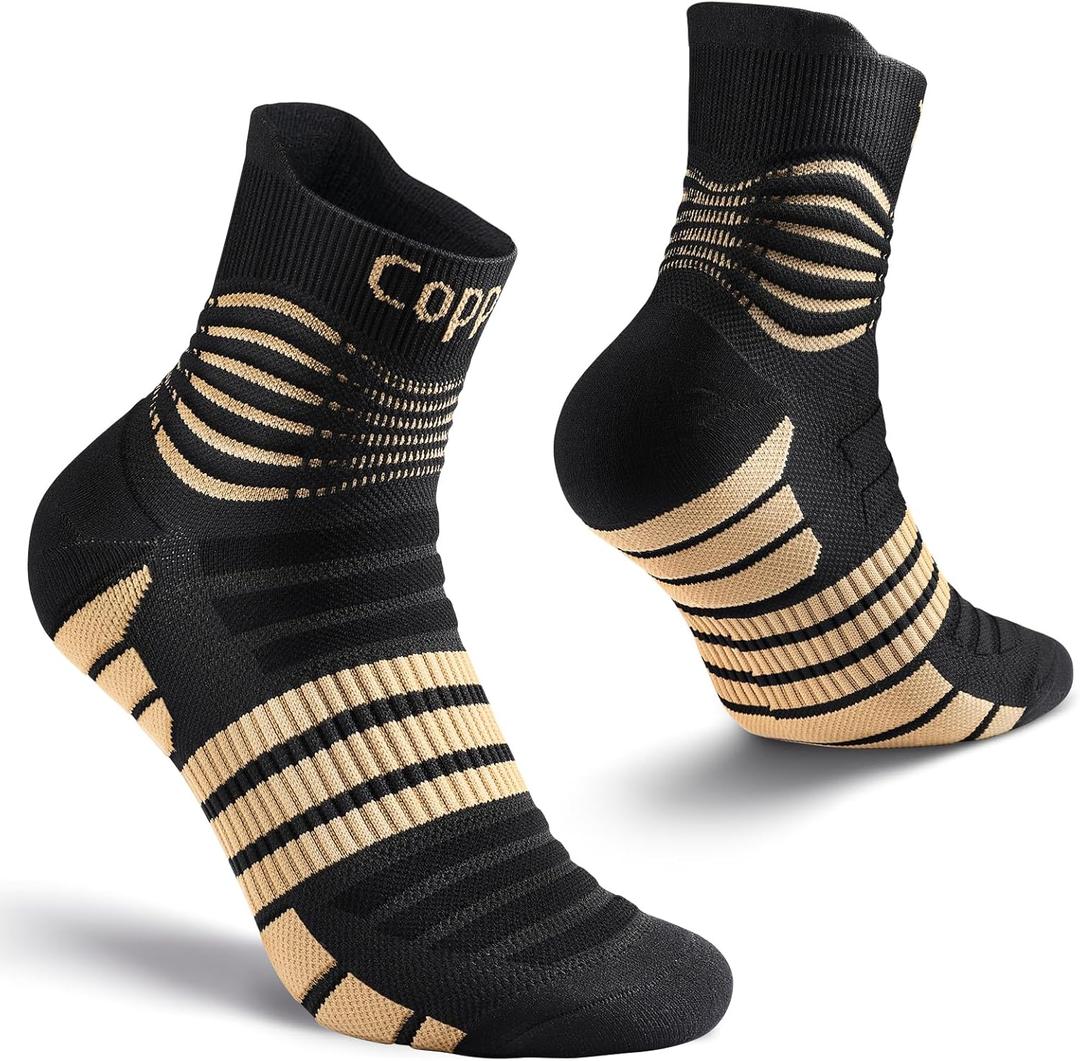 NEENCA Copper Compression Socks, Medical Ankle Support Socks for Injury Recovery & Pain Relief, Sport Protection, Women & Men Circulation, Swelling, Runner, Travel, Pregnancy, Flying1 Pair, 20-30mmHg (XX-Large)