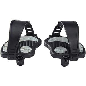 Exercise Bike Pedals with Straps for Peloton Bike, Spin Cycling Bike, Indoor Exercycle Bike, Stationary Recumbent Bicycle Replacement Parts (1/2" Axle)