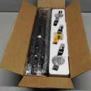 YaFex Curtain Rods 32-144 Inch, Heavy Duty 1 Inch Adjustable Curtain Rod for Windows, Black Extra Long Window Treatment Rods, Modern Design, Easy Installation