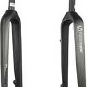 BestParts Full Carbon MTB Front Fork 1-1/8" 26/27.5/29" 3K T800 Fiber Rigid Disc Brake, 28.6mm Threadless Straight Tube Superlight Mountain Bike ForksUS Stock